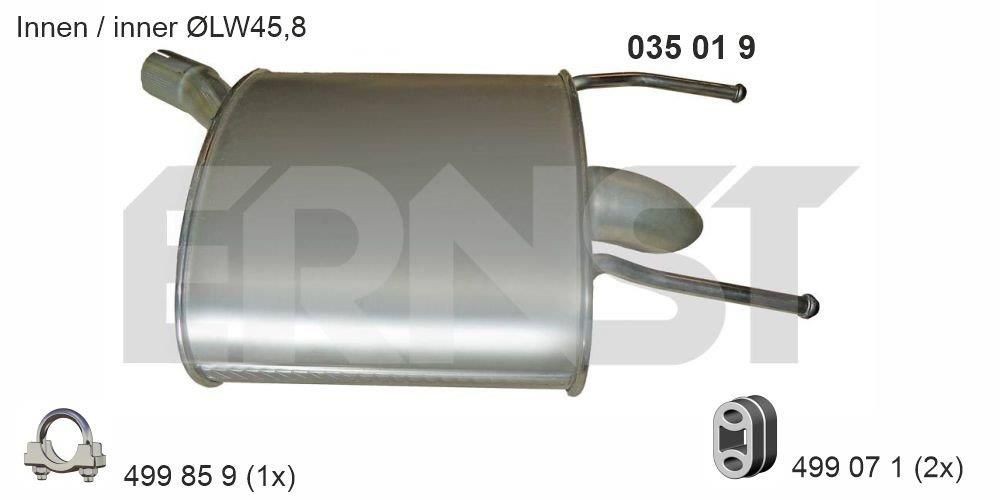 ERNST Marmitta 035019 ERNST 035019 Marmitte Opel Insignia A g09 originali prezzo