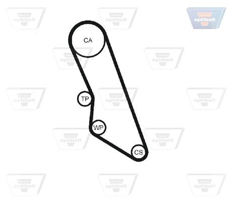OPTIBELT Distributieriem ZRK 1127 Peugeot 504 Distributie-riem OPTIBELT ZRK 1127