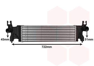 VAN WEZEL Vahejahuti 52014706 VAN WEZEL 52014706 Intercooler Mercedes-Benz A-klass originaal