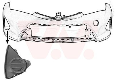 VAN WEZEL Ventilatiegrille, bumper 5407594 VAN WEZEL 5407594 Ventilatiegrille, bumper TOYOTA Auris Station Wagon (E18) 1.3 (NRE180_) 99 Pk 2015