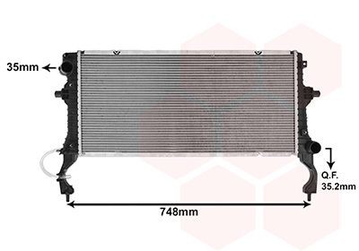 Engine radiator VAN WEZEL 82012756 VAN WEZEL 82012756 2020 HYUNDAI i30 radiator replacement
