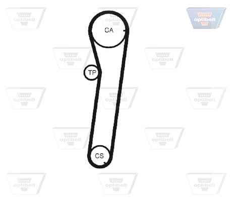 OPTIBELT Hammashihnat ZRK 1155 ZRK 1155 OPTIBELT Jakohihna DAIHATSU TAFT