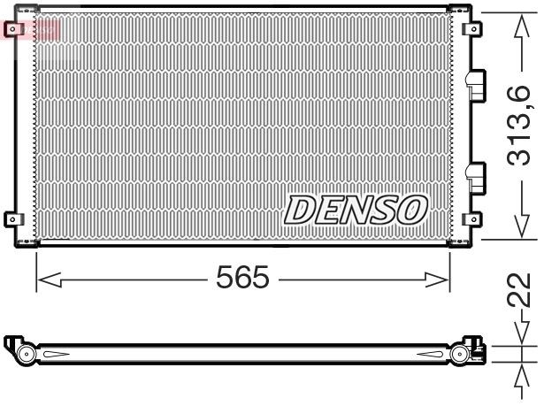 DENSO Kondenzátor klimatizácie DCN46039 Chladič klimatizácie DENSO SKYLINE DCN46039 lacné