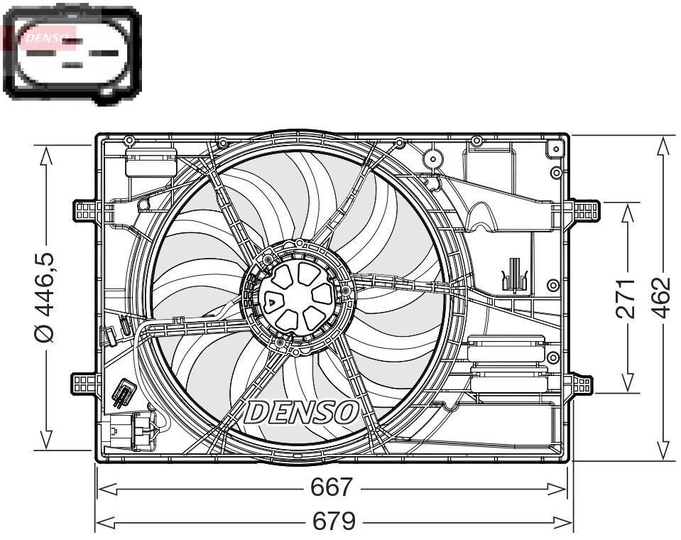 DENSO Motoventilateur DER32018 DER32018 Ventilateur de refroidissement moteur SKODA FAVORIT DENSO