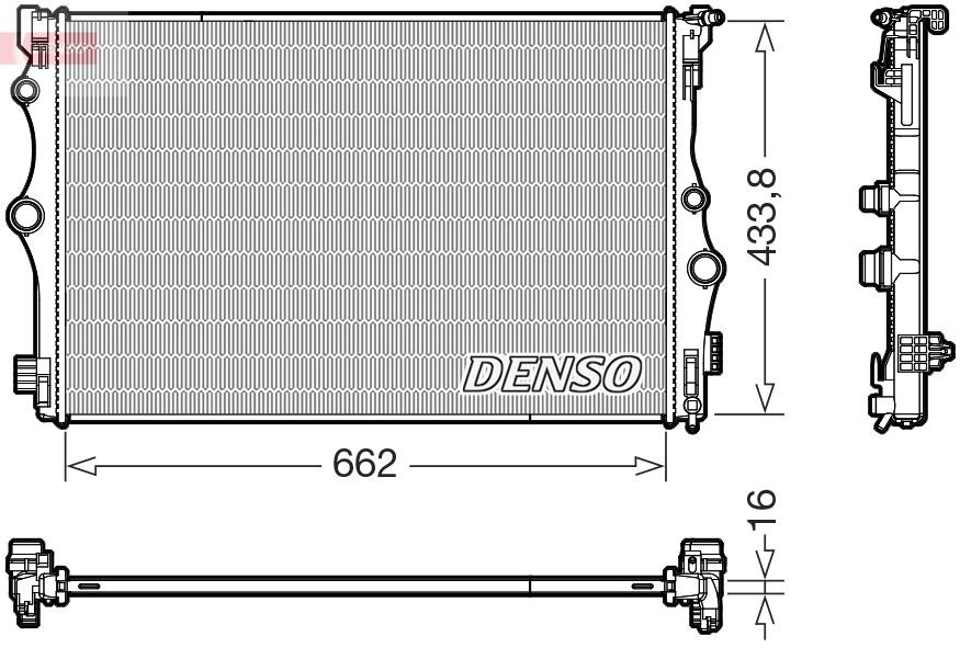 DENSO Radiateur du moteur DRM17098 Radiateur d'eau DENSO Classe E DRM17098 pas cher