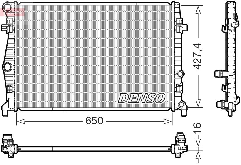 DENSO Radiador, arrefecimento do motor DRM32060 Radiador motor DENSO OCTAVIA DRM32060 baratos