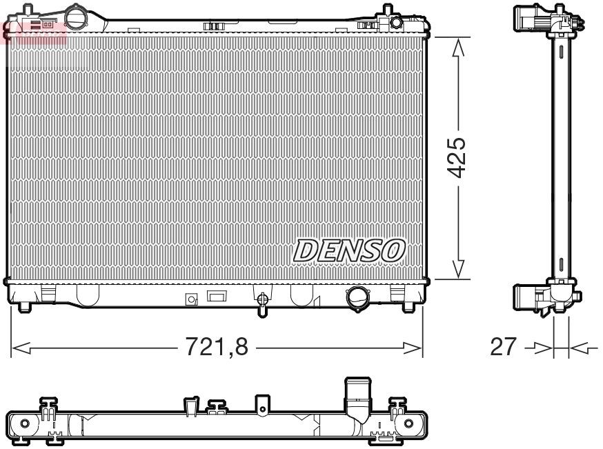 Radiaator, mootorijahutus DENSO DRM50153 DENSO DRM50153 LEXUS GS 2023 Jahutusradiaator