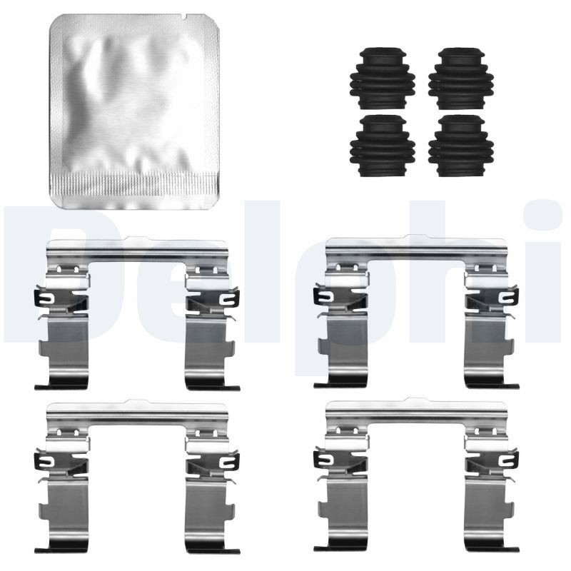 DELPHI Accessoireset, schijfremblok LX0828 Hyundai i10 Accessoireset, schijfremblok DELPHI LX0828