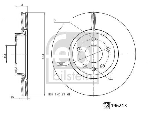 FEBI BILSTEIN Jarrulevy 196213 196213 FEBI BILSTEIN Sport-jarrulevyt MG MIDGET hinta