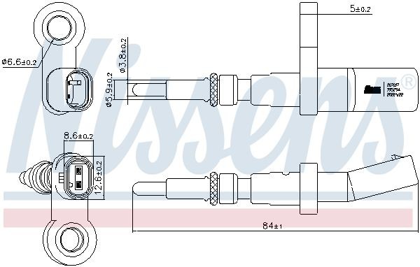 NISSENS Tunnistin, jäähdytysnesteen lämpötila 207017 NISSENS Jäähdytysnestelämpötilan sensori PORSCHE 207017