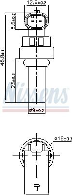NISSENS Kylvätsketemperatursensor 207035 207035 NISSENS Motortemperaturgivare Nissan