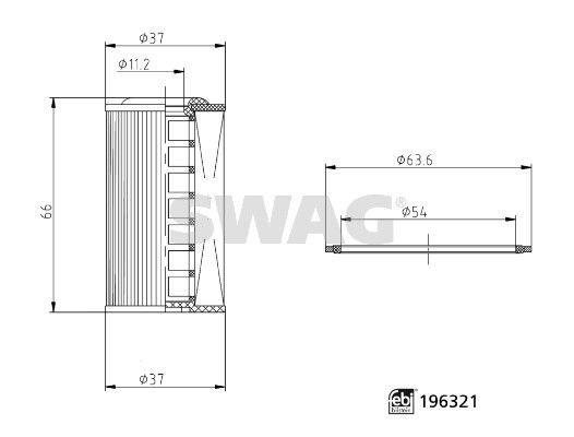 SWAG Filtro hidráulico, caixa de velocidades automática 33 11 2124 33 11 2124 Filtro hidráulico caixa de velocidades automática NISSAN 240 SWAG