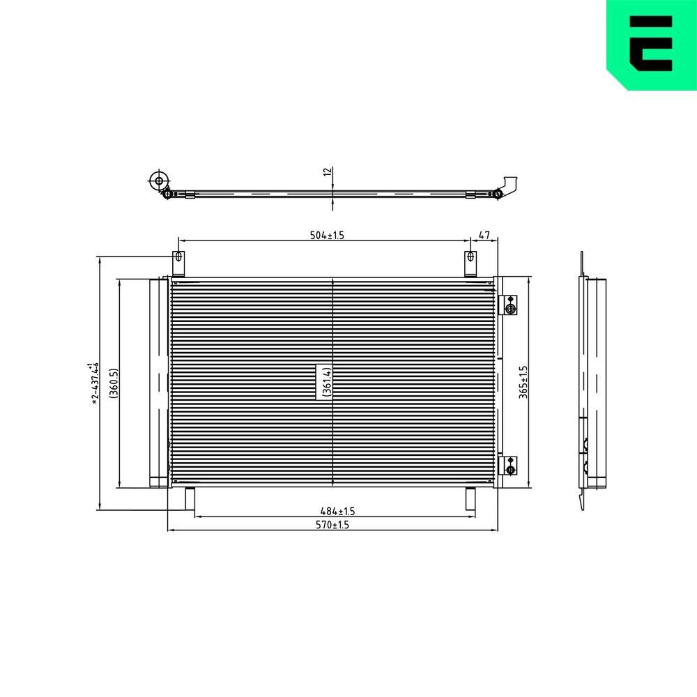 ERA Kondensaator, kliimaseade 667496 667496 Kliimaradiaator CITROËN C4 ERA