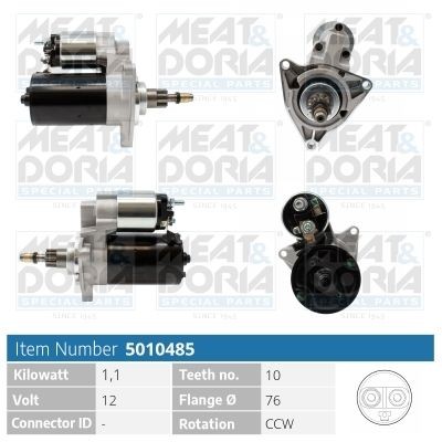 MEAT & DORIA Starter 5010485 5010485 MEAT & DORIA Starter Volkswagen billige