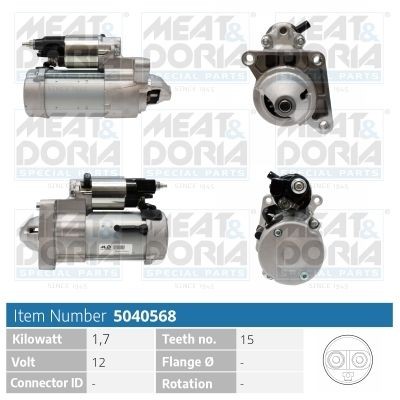 Starter MEAT & DORIA 5040568 MEAT & DORIA 5040568 Starter BMW 1. Seeria 2021