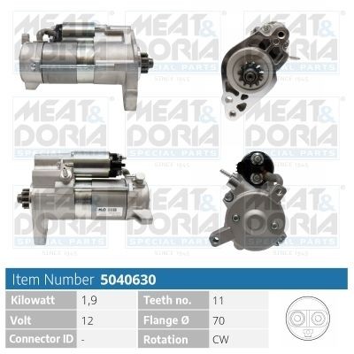 MEAT & DORIA Startmotor 5040630 LAND ROVER startmotor MEAT & DORIA 5040630