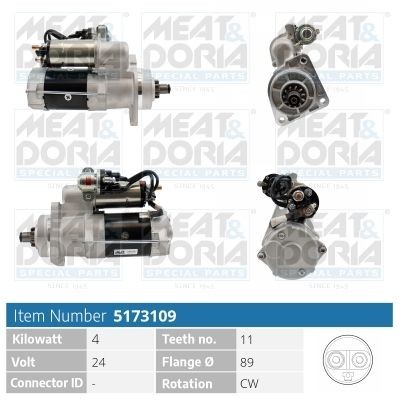 MEAT & DORIA Startmotor 5173109 MEAT & DORIA 5173109 Startmotoren Vario Cabine met motor originele prijs