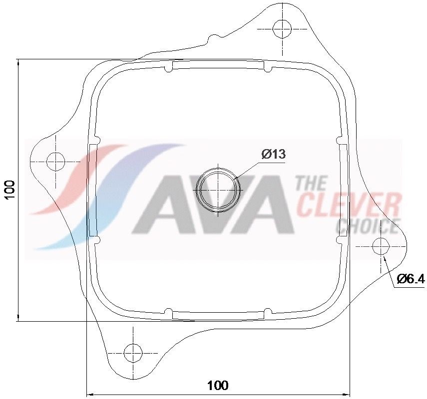 AVA COOLING SYSTEMS Oliekoeler HD3343 AVA COOLING SYSTEMS Oliekoeler van de motor KIA HD3343