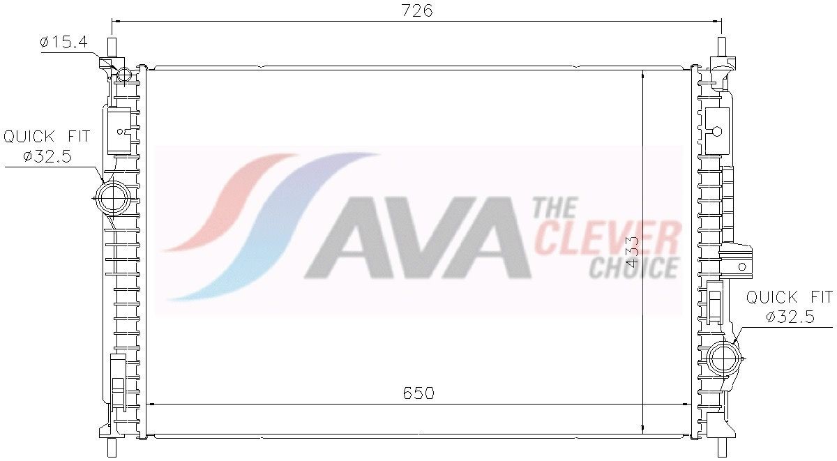 AVA COOLING SYSTEMS Ψυγείο, ψύξη κινητήρα PE2438 AVA COOLING SYSTEMS PE2438 Ψυγειο νερου CITROËN Berlingo Van (K9) φθηνά
