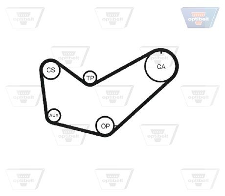 OPTIBELT Correia dentada ZRK 1230 ZRK 1230 Correia de distribuição SUBARU LEGACY OPTIBELT