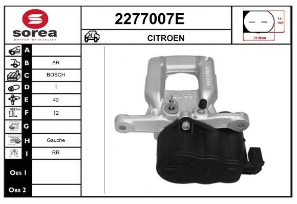 EAI Bremsekaliber 2277007E Bremsekaliber EAI Jeep WRANGLER 2277007E
