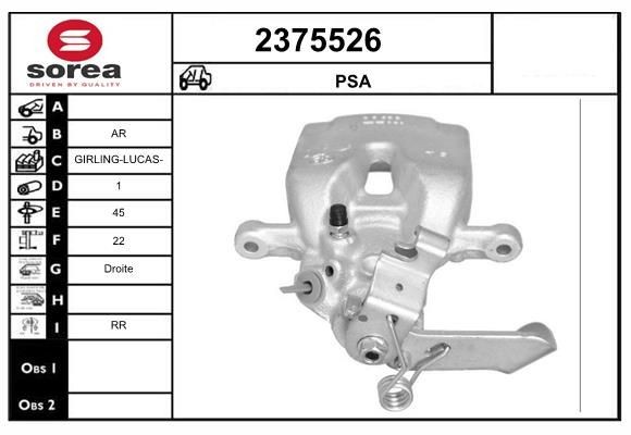 EAI Bremssattel 2375526 2375526 Bremssattel PEUGEOT 405 EAI kaufen