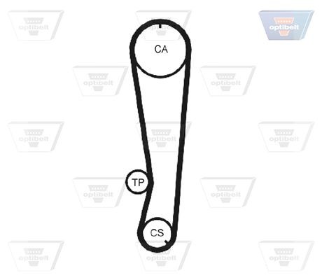 OPTIBELT Hammashihnat ZRK 1308 ZRK 1308 OPTIBELT Jakohihna Honda FR-V hinta