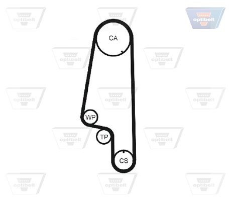 OPTIBELT Registerrem ZRK 1321 Reg reim OPTIBELT SHARAN ZRK 1321 billige