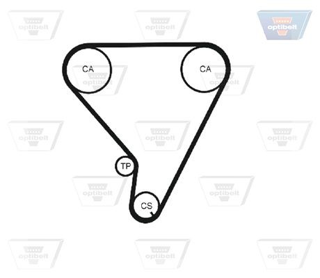 OPTIBELT Οδοντωτός ιμάντας ZRK 1326 ZRK 1326 Ιμάντας χρονισμού NISSAN KUBISTAR OPTIBELT