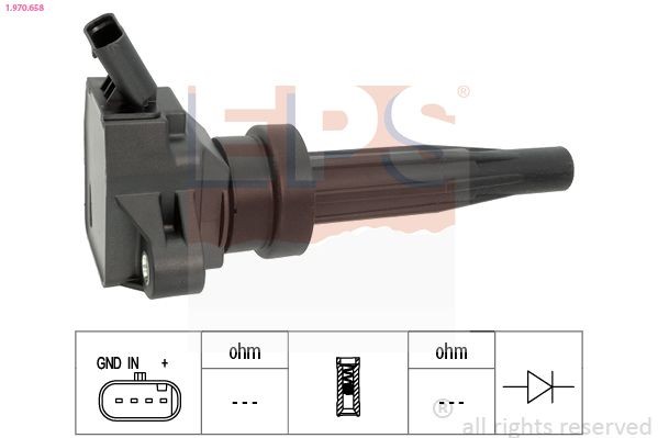 EPS Ignition coil 1.970.658 EPS 1.970.658 Hyundai i30 III Estate ignition coil pack replacement