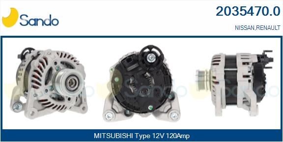 SANDO Alternator 2035470.0 2035470.0 SANDO alternator for RENAULT MEGANE