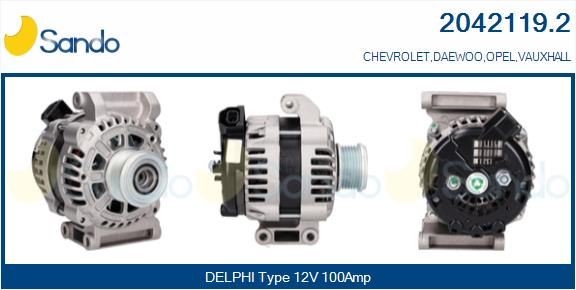 SANDO Alternateur 2042119.2 Opel MOVANO Dynamo SANDO 2042119.2