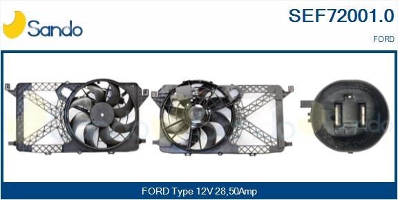 SANDO Kjølevite, radiator SEF72001.0 SANDO SEF72001.0 Elektromotor, radiator ventilator Ford Fiesta Mk2 Van pris