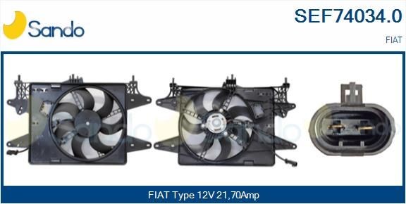 SANDO Elektromotor vetráka chladiča SEF74034.0 SANDO SEF74034.0 Elektromotor vetráka chladiča Fiat Ducato 244 cena