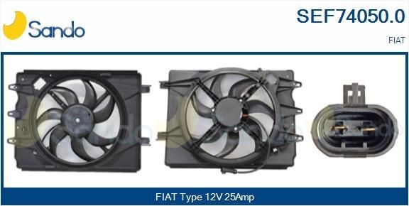 SANDO Kjølevite, radiator SEF74050.0 SANDO SEF74050.0 Elektromotor, radiator ventilator Fiat Ducato 3 pris