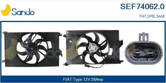SANDO Elmotor, kylarfläkt SEF74062.0 OPEL elmotor, kylarfläkt SANDO SEF74062.0