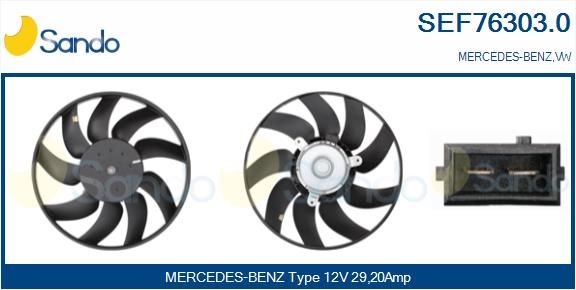 SANDO Radiaatori ventilaator SEF76303.0 SEF76303.0 Radiaatori ventilaator Volkswagen GOLF SANDO