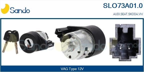 SANDO Sulkusylinteri, sytytyksen lukko SLO73A01.0 KIA Lukkosylinteri SANDO SLO73A01.0