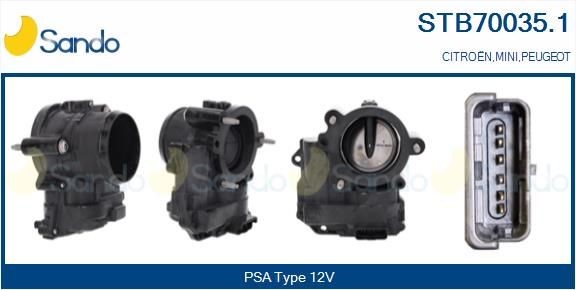 SANDO Πεταλούδα γκαζιού STB70035.1 Στόμιο πεταλούδας γκαζιού SANDO Peugeot 407 STB70035.1