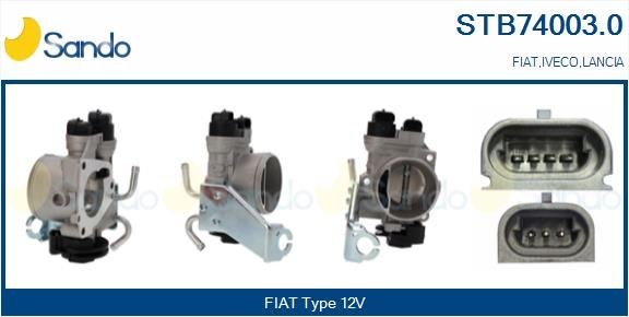 Boîtier de papillon SANDO STB74003.0 SANDO STB74003.0 Actuateur de papillon FIAT MAREA 2001