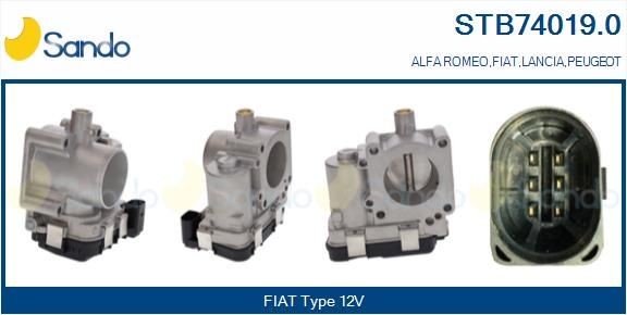 SANDO Gasspjeld STB74019.0 Gasspjeldhus SANDO Fiat 500 STB74019.0