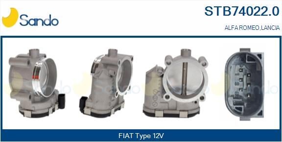 Gasspjeld SANDO STB74022.0 SANDO STB74022.0 Spjeldhus ALFA ROMEO 156 2006