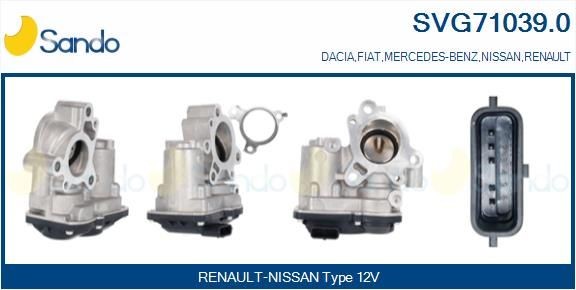 SANDO EGR-ventil SVG71039.0 SVG71039.0 EGR DACIA LOGAN SANDO