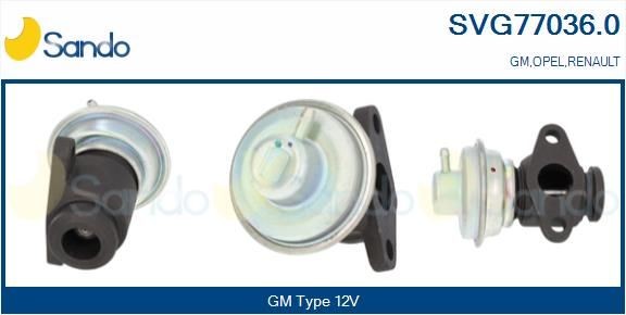 SANDO EGR-ventil SVG77036.0 SVG77036.0 EGR ventil OPEL CORSA SANDO