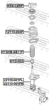 FEBEST Jousi (auton jousitus) 12115-004F Jousi (auton jousitus) FEBEST Etuakseli