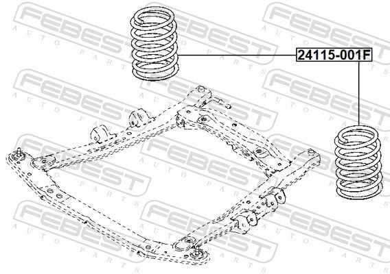 FEBEST Spiralfjäder 24115-001F 24115-001F FEBEST framfjäder och bakfjäder Citroen BERLINGO