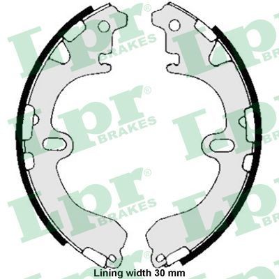 LPR Brake Shoe Set 05810 LPR 05810 TOYOTA Carina II Saloon (T170) drum brake pads replacement