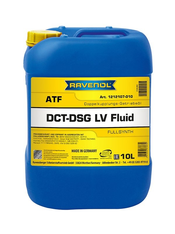 RAVENOL Automaattivaihteistoöljy 1212107-010-01-999 Automaattivaihteistoöljy RAVENOL LV Fluid DCT-DSG ATF DCT, 10l