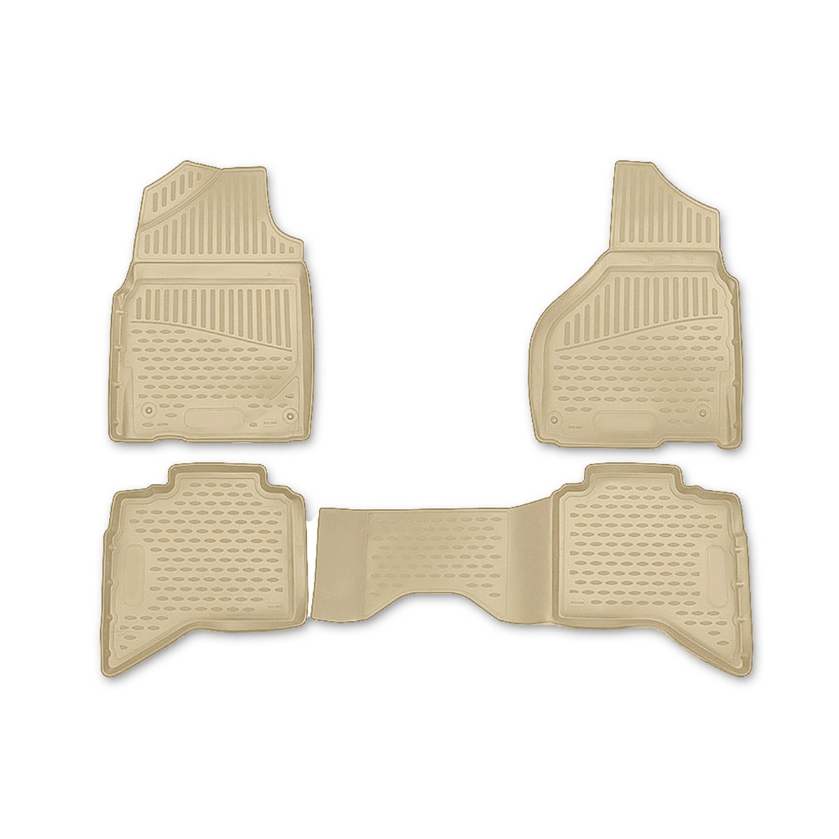 OMAC Bilmåtter Gummi, TPE (termoplastisk elastomer), foran og bagved, Menge: 4, sort OMAC 2403444FBG Bilmåtter Gummi, TPE (termoplastisk elastomer), foran og bagved, Menge: 4, sort DODGE Ram 2500 Crew Cab Pickup (DJ) tilbehør