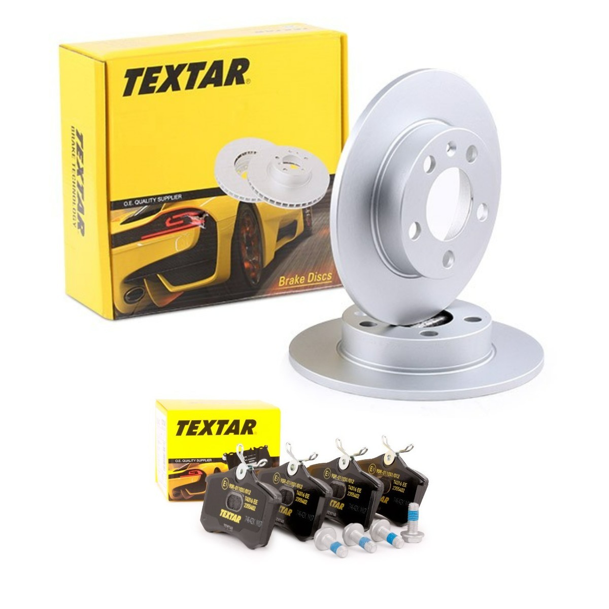 TEXTAR Bremseskiver og klodser TXR3405N0001 TEXTAR TXR3405N0001 AUDI A1 Allstreet (GB) Bremsesæt til en rimelig pris
